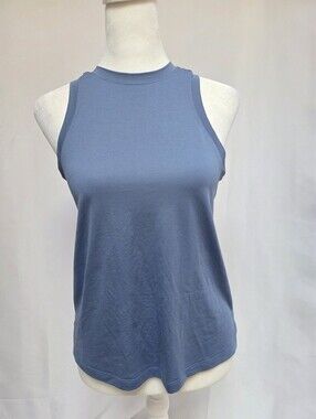 Lululemon Blue High Neck Racerback Tank Top Size 4 Athletic Workout